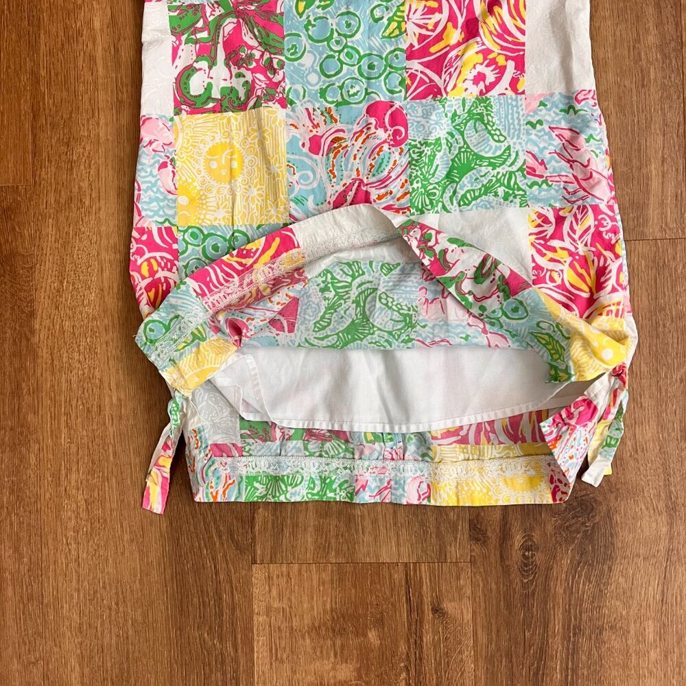 Lilly Pulitzer Patchwork Girls Colorful Shift Dress Sz 10 - Picture 8 of 9